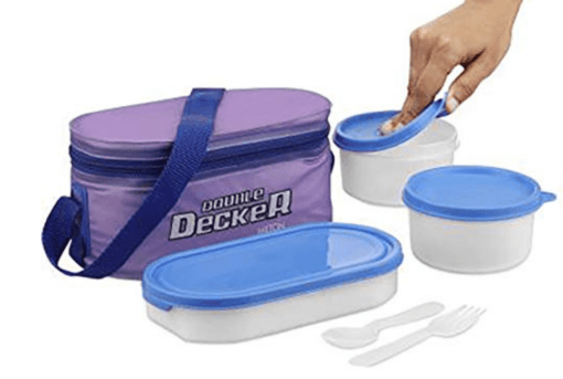 Milton Softline Double Decker Lunch Box, Set of 3, (450 ml, 280 ml, 280 ml) - Image 4